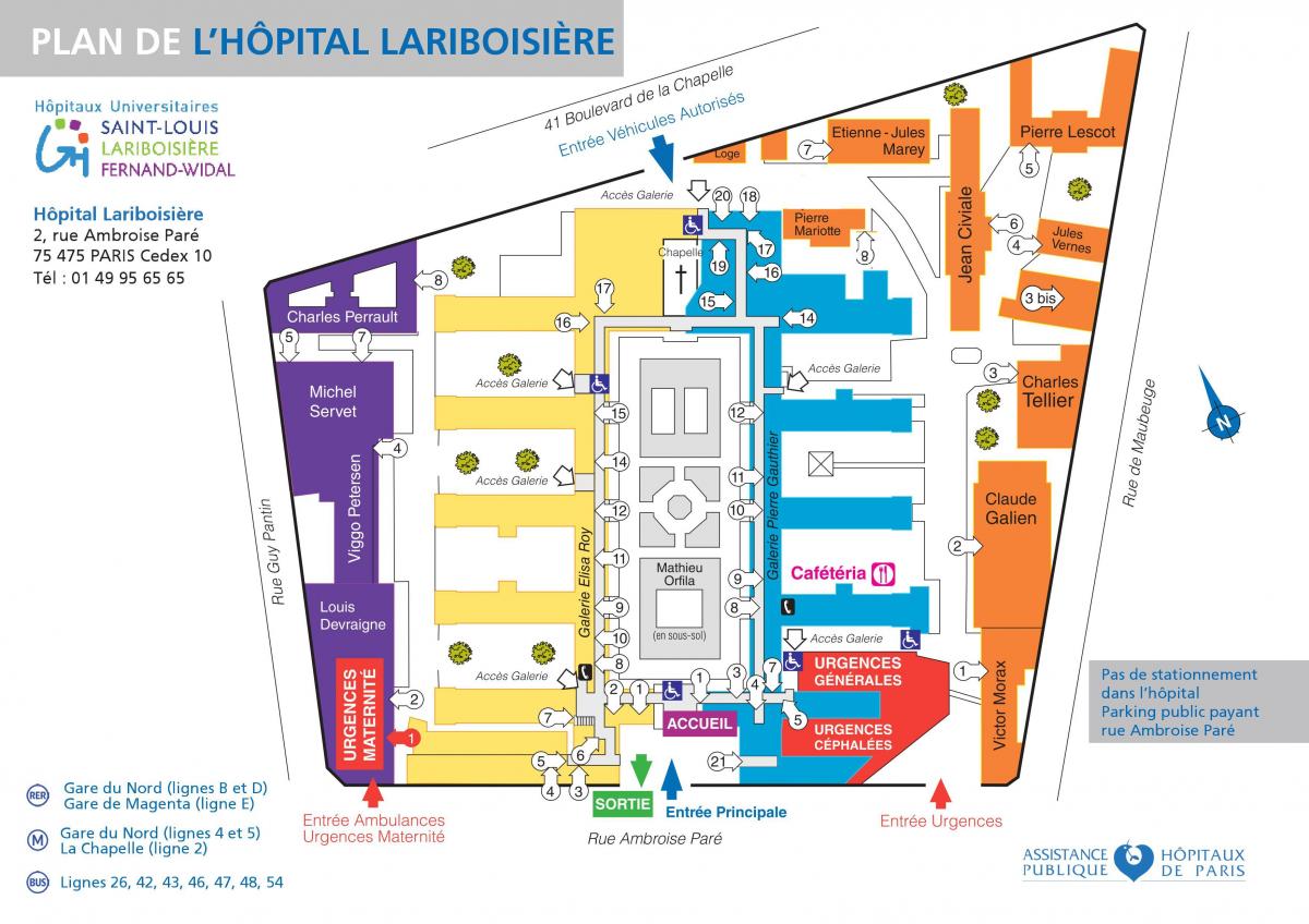 Lariboisiere Hastanesi harita