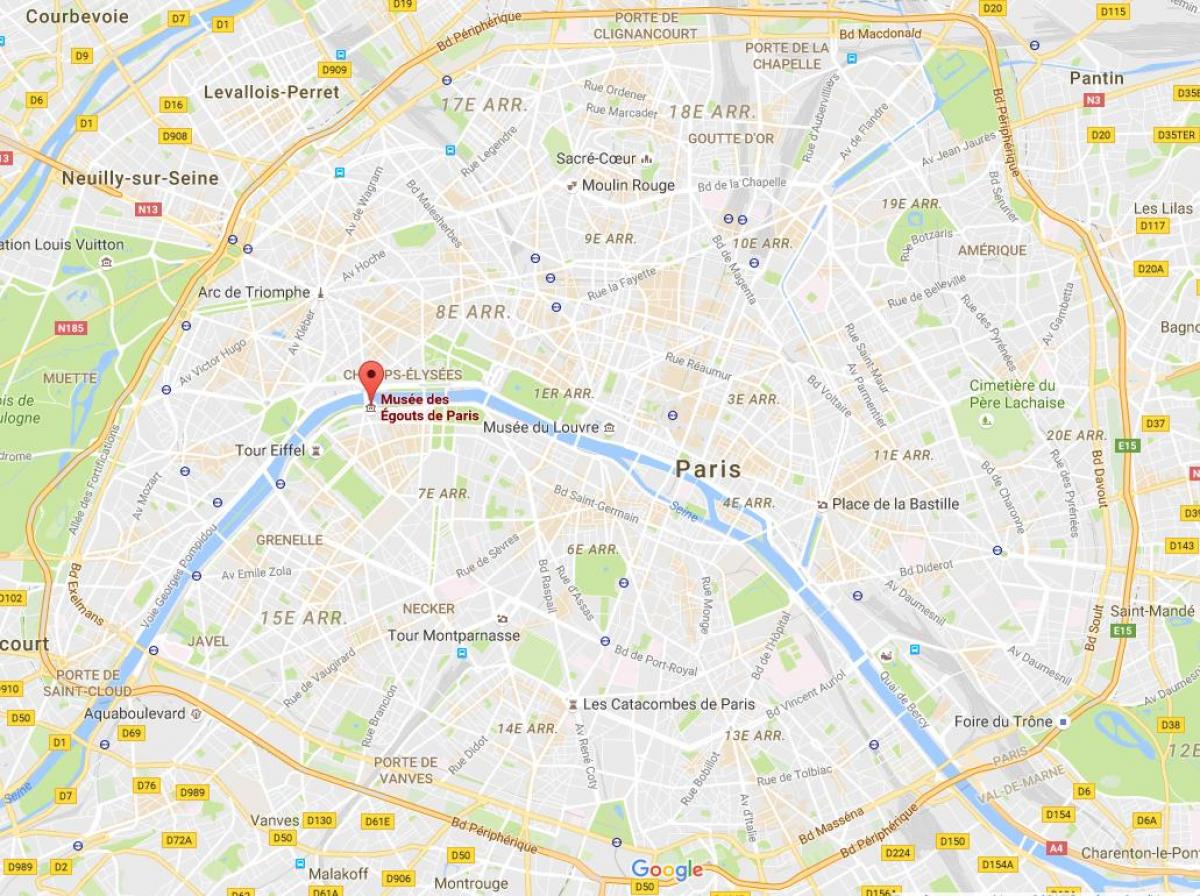 Paris haritası kanalizasyon