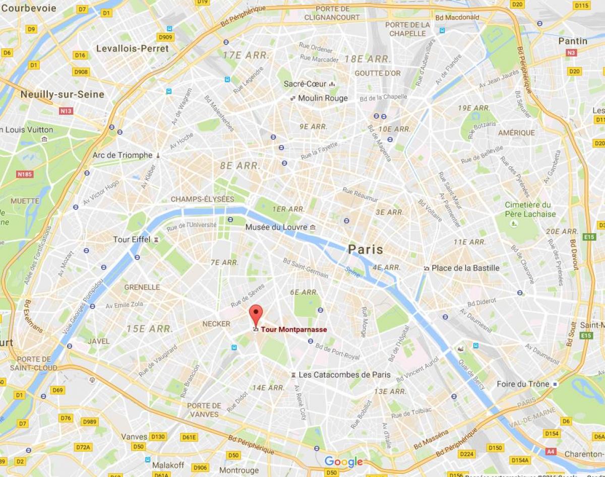 Tour Montparnasse haritası