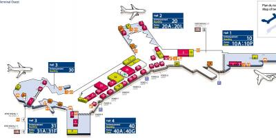 Batı Orly havaalanı haritası