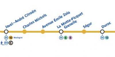 Paris haritası metro hattı 10