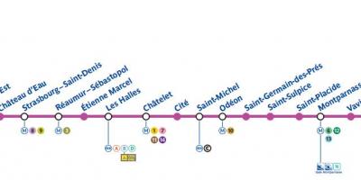 Paris haritası metro hattı 4
