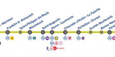 Paris haritası metro hattı 9