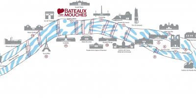 Paris haritası sinek tekneler