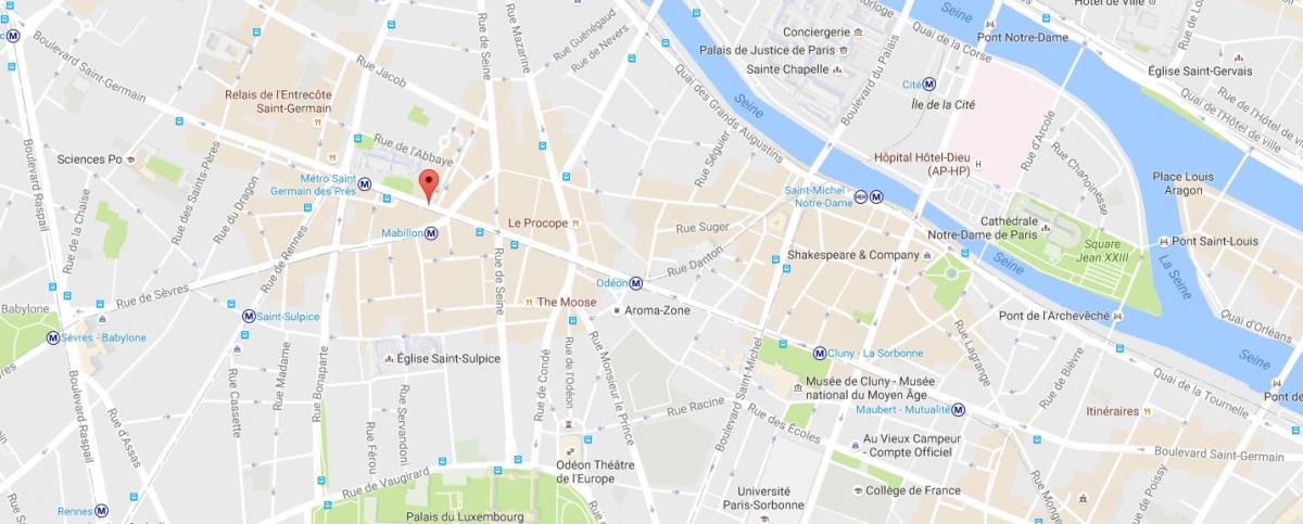 Bulvarı haritası Saint-Germain