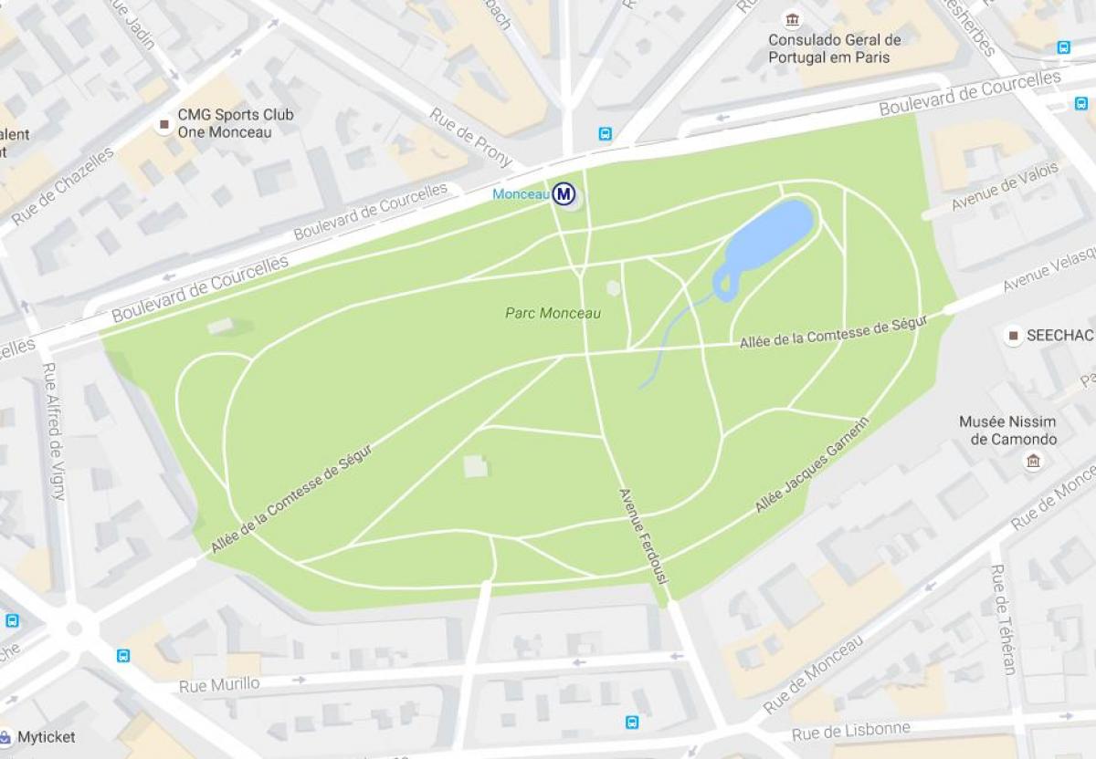 Parc Monceau haritası