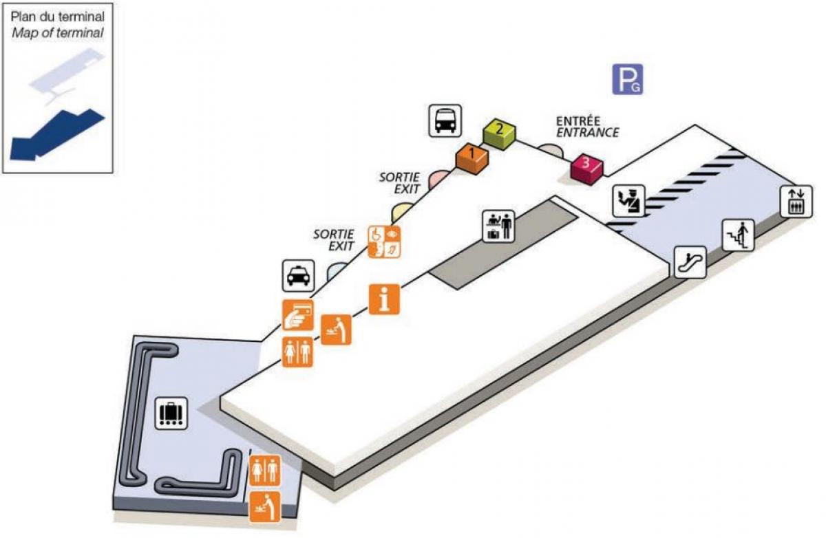 CDG haritası havaalanı terminal 2G