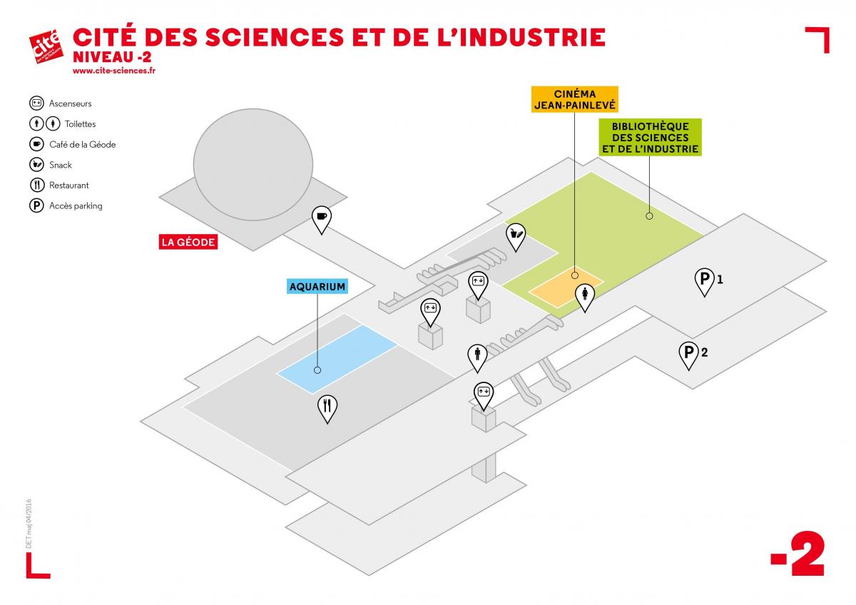 Cité des Sciences et de l haritası işlevsel otel, Seviye -2