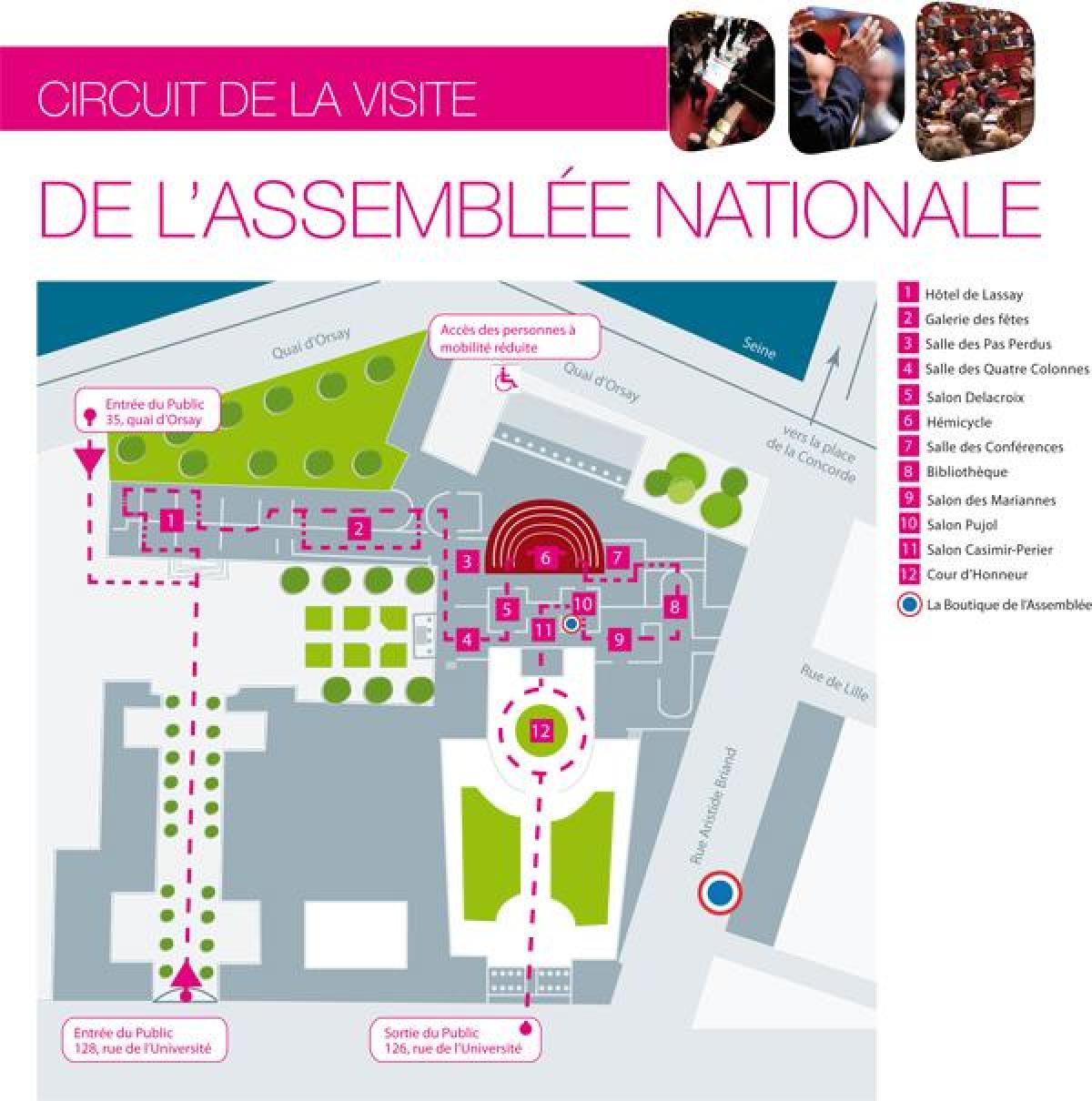 Palais Bourbon haritası