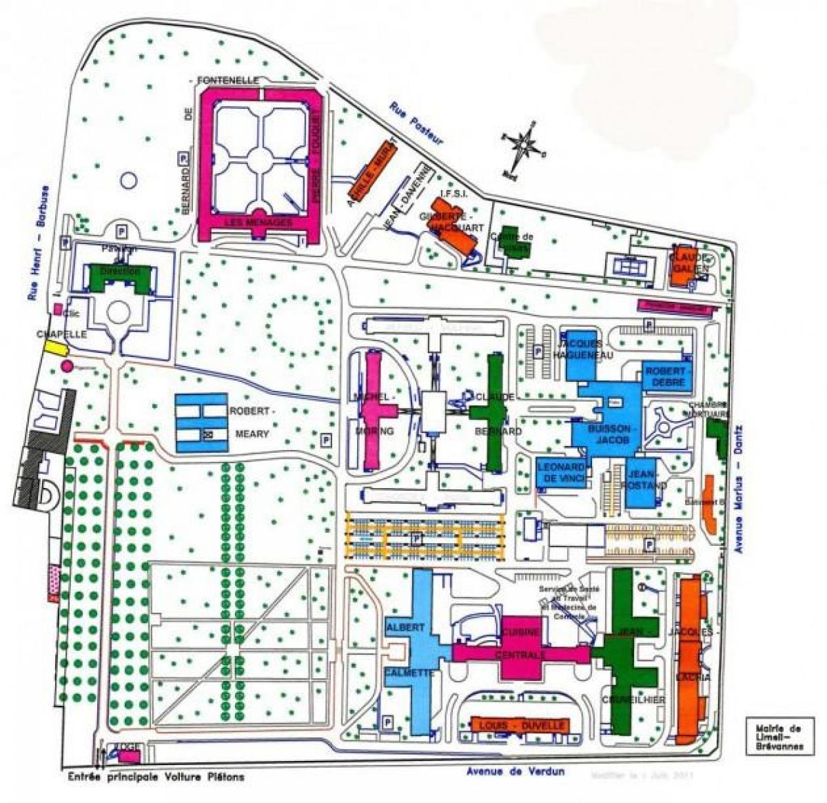 Emile haritası-Roux Hastanesi