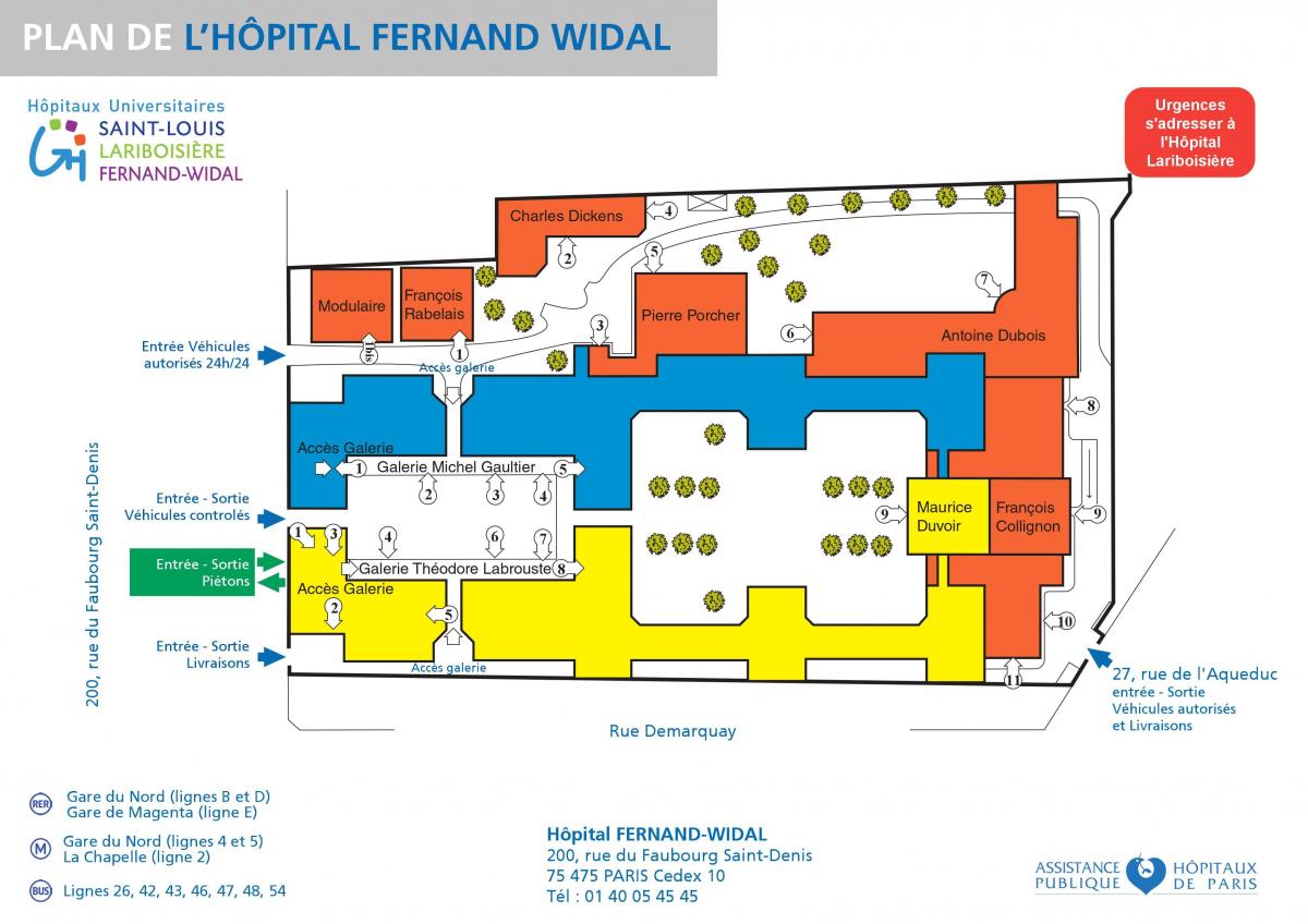 Fernand haritası-Widal Hastanesi