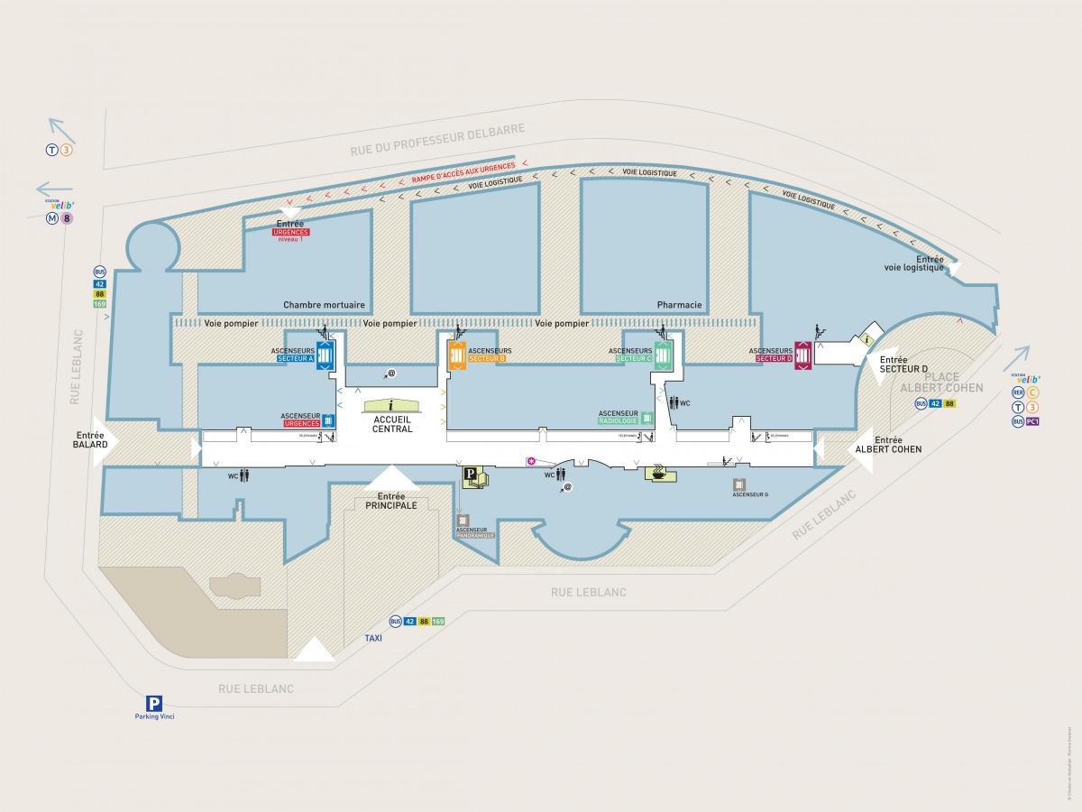 Georges haritası-Pompidou Hastanesi