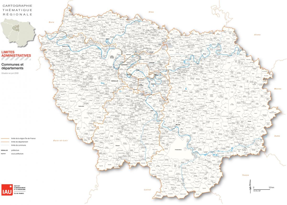 Fransa haritası Ile-de-