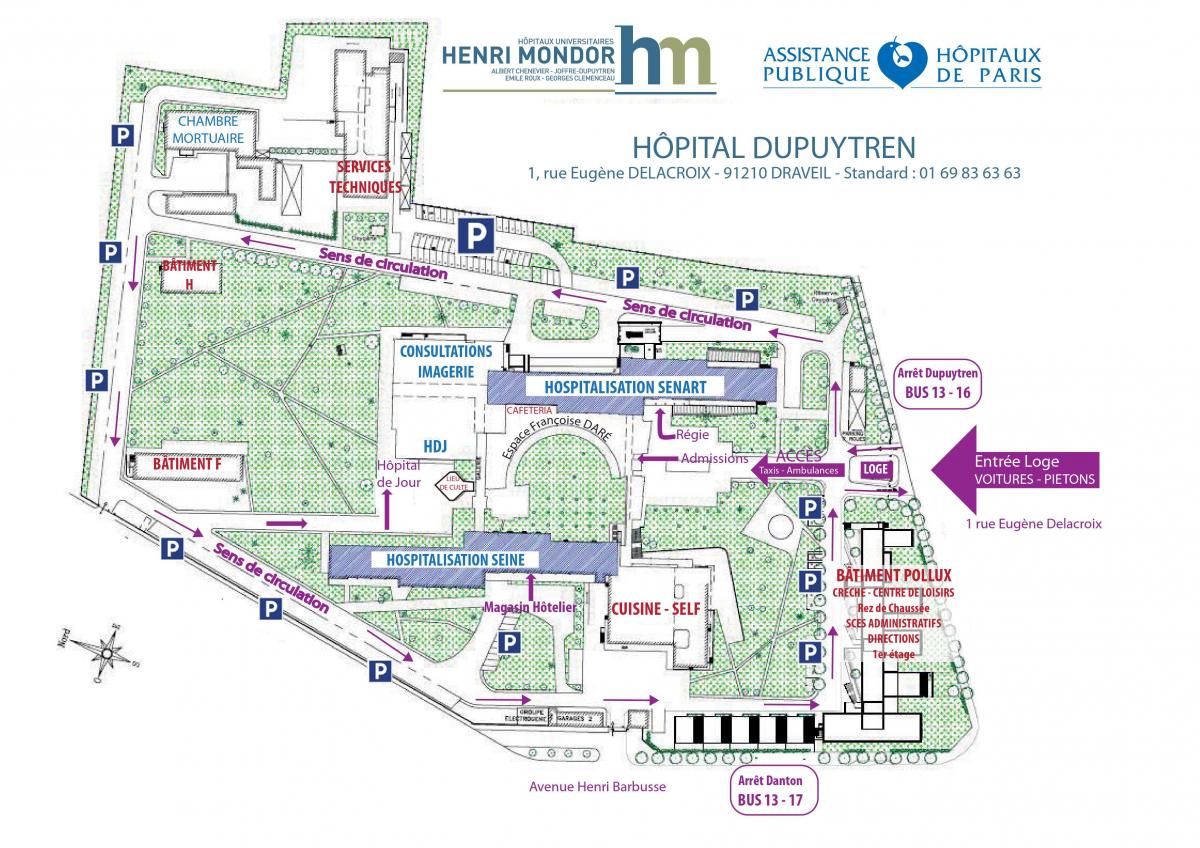 Joffre haritası-Dupuytren Hastanesi