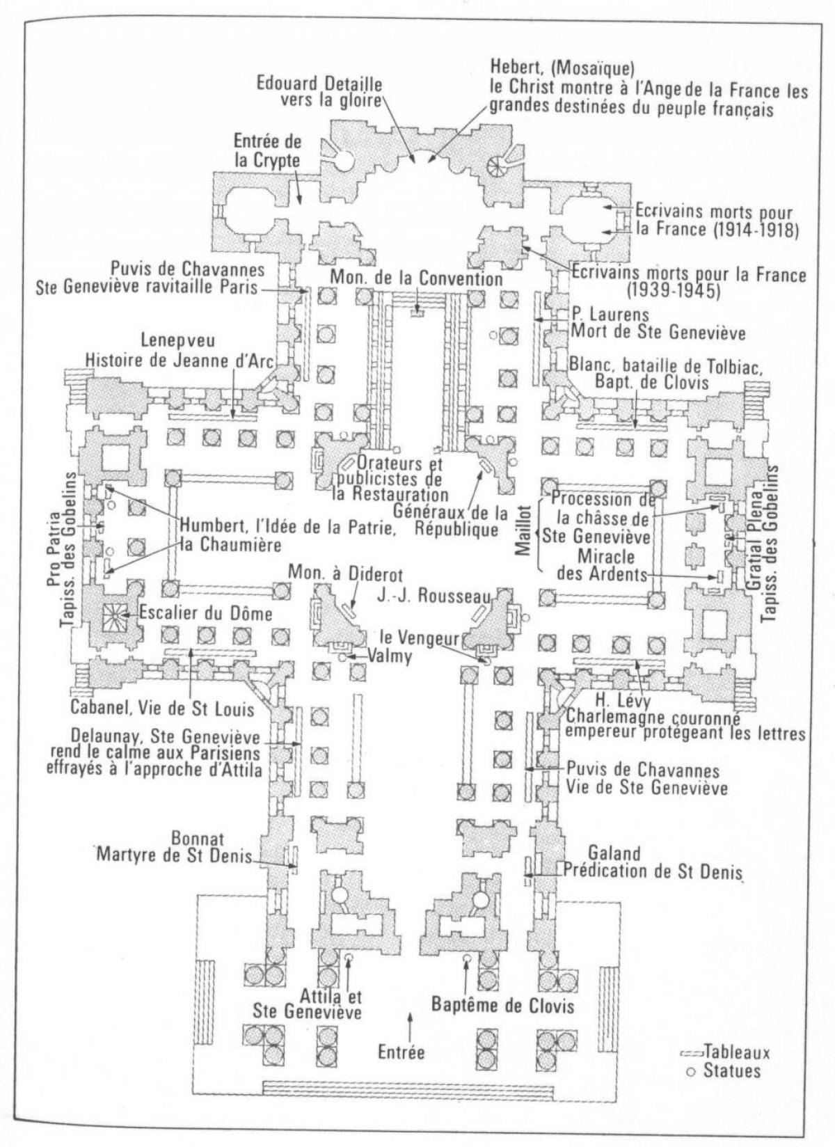 Panthéon, Paris haritası