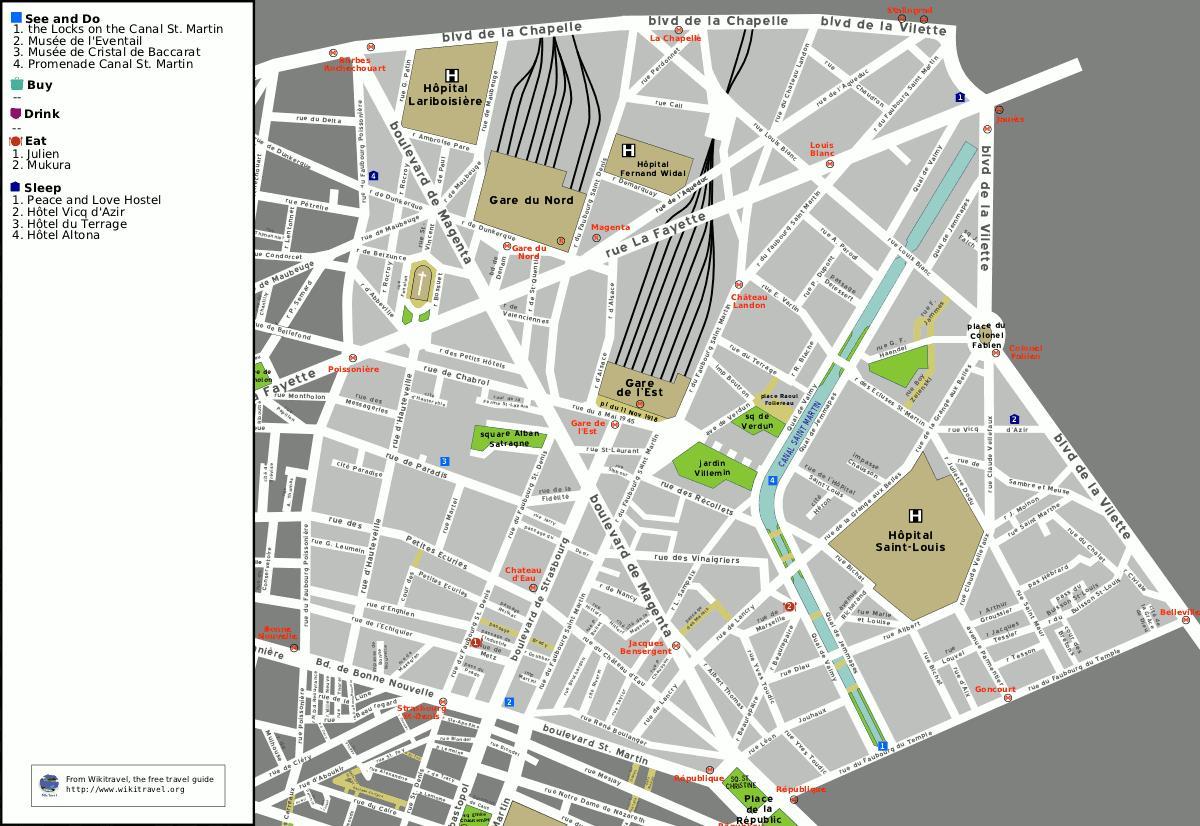 Paris 10'uncu bölge haritası