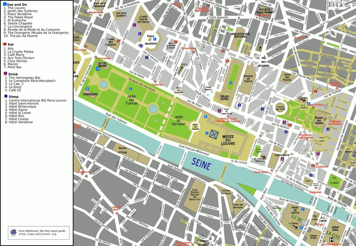 Paris 1. bölge haritası