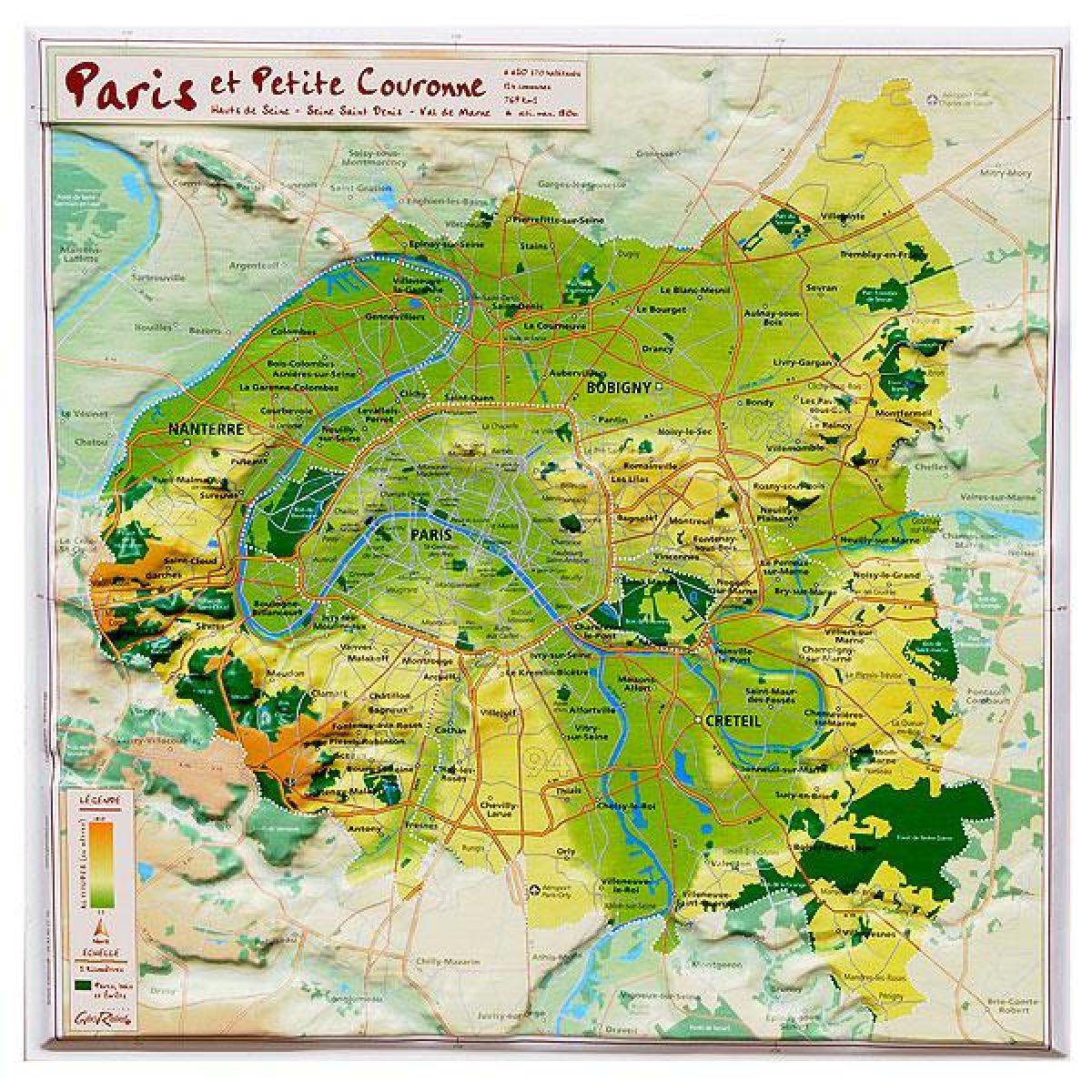 Paris kabartma harita