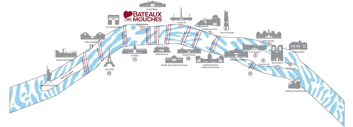 Paris haritası sinek tekneler