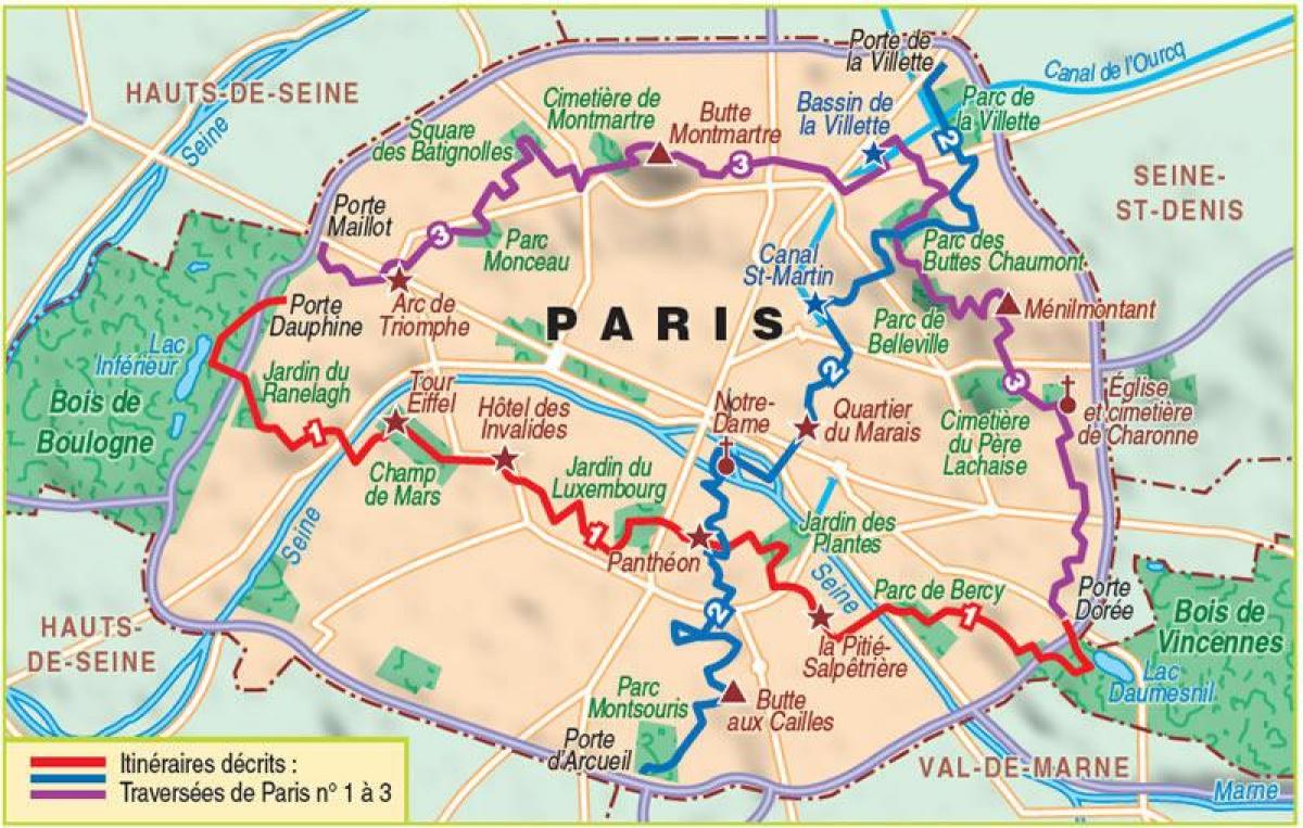 Paris haritası yürüyüş