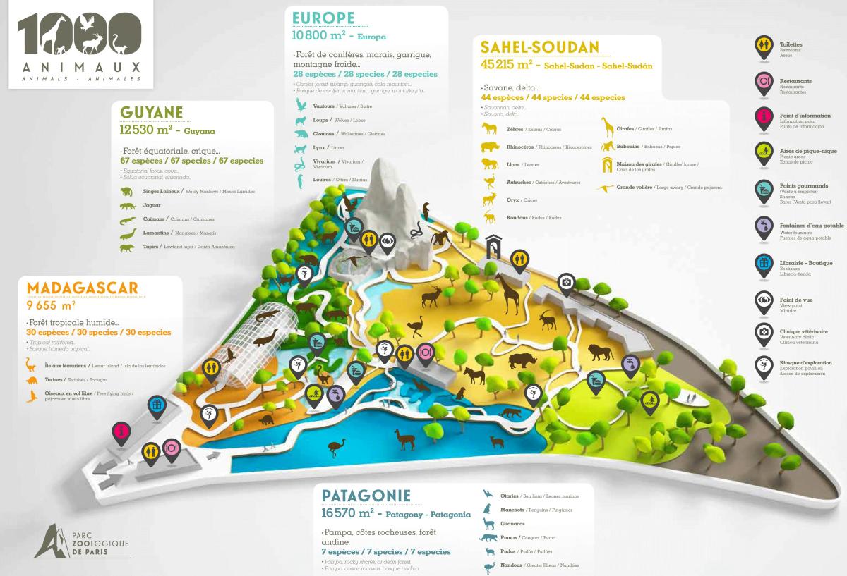 Paris haritası Hayvanat Bahçesi