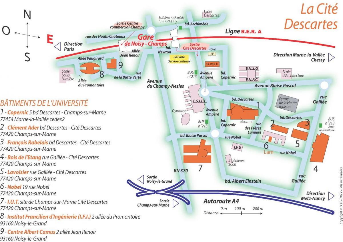 Üniversitesi Paris haritası Descartes