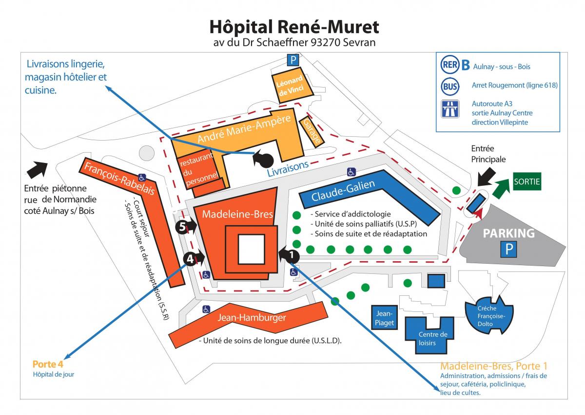 René haritası-Muret Hastanesi