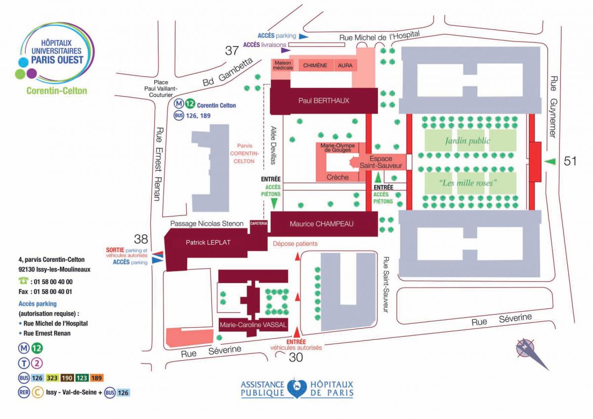 Stade haritası-Celton Hastanesi