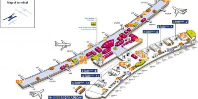 CDG haritası havaalanı terminal 2E