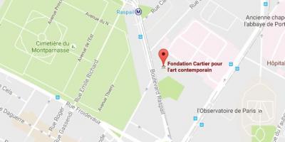 Fondation Cartier haritası
