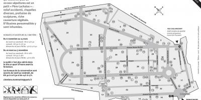 Montmartre Mezarlığı haritası
