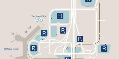 Orly havaalanı Park haritası
