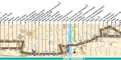 Otobüs harita Paris hattı 95