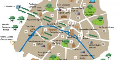 Paris haritası müzeler