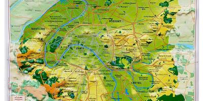 Paris kabartma harita
