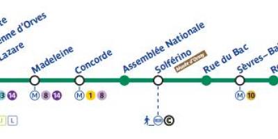 Paris haritası metro hattı 12