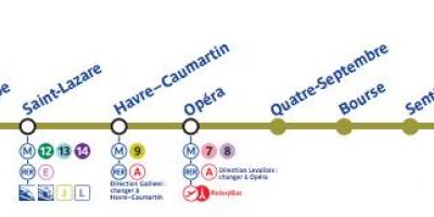 Paris haritası metro hattı 3
