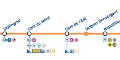 Paris haritası metro hattı 5