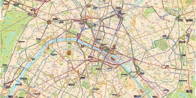 Paris haritası otobüs