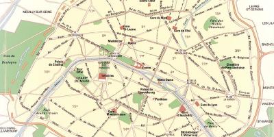 Paris haritası Parklar