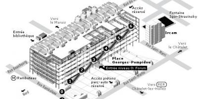 Pompidou Merkezi haritası